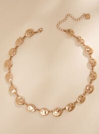 Hammered Organic Coin Choker - TULLABEE