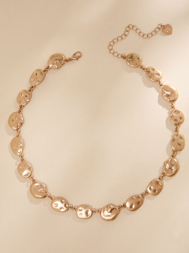 Hammered Organic Coin Choker - TULLABEE