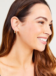 14k Gold Dipped Twist Earring Set Detail 4 - TULLABEE