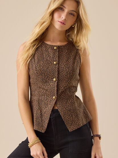 Reese Leopard Vest - TULLABEE