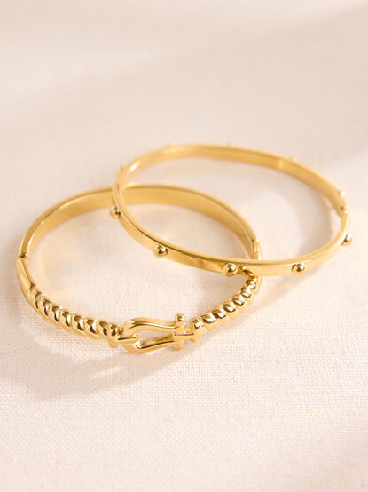 Audrey Gold Bracelet Set - TULLABEE