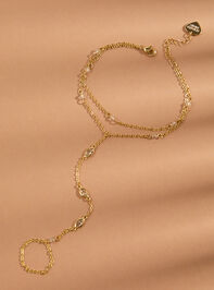 18K Gold Layered Hand Chain Detail 2 - TULLABEE