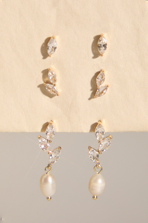 18K Gold Dipped Pearl Leaf Dangle Pack - Altar'd State - 