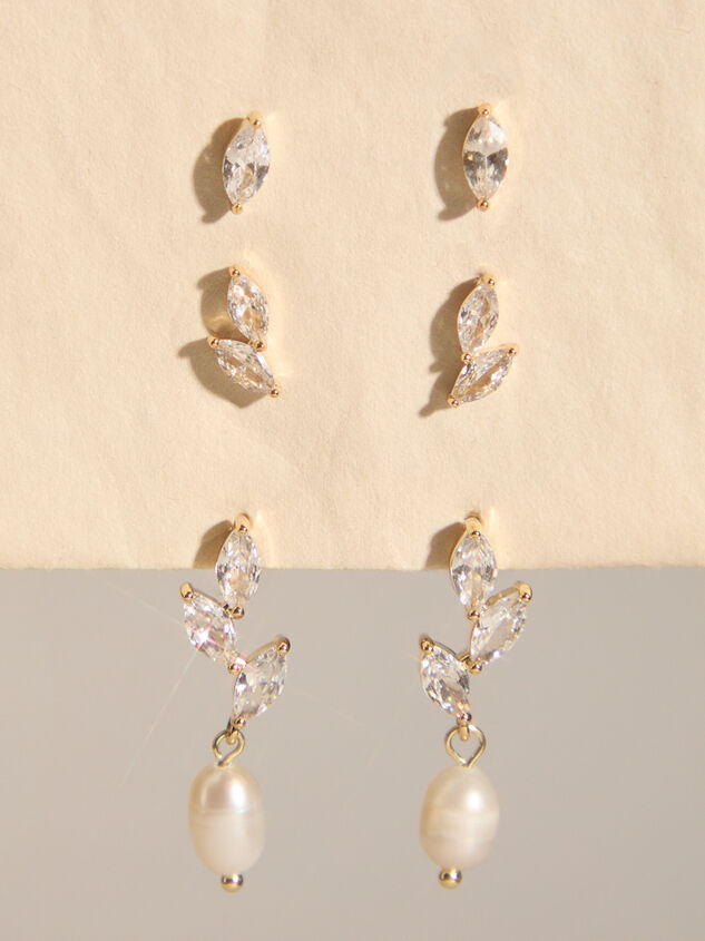 18K Gold Dipped Pearl Leaf Dangle Pack - TULLABEE
