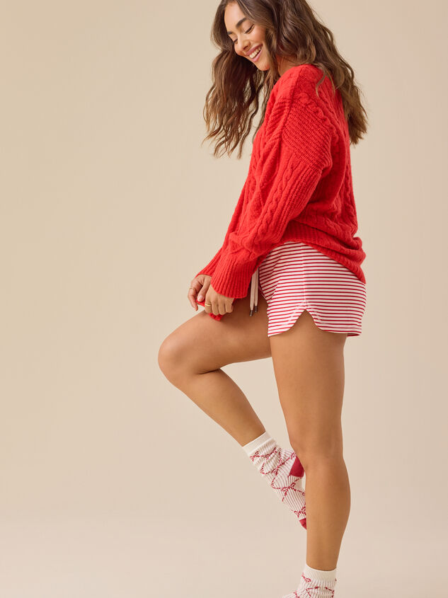 Nicole Cable Knit Oversized Sweater Detail 5 - TULLABEE