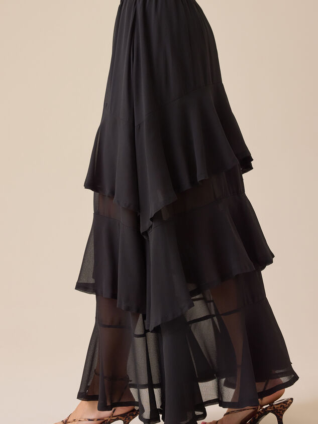 Kirsten Tiered Midi Skirt Detail 4 - TULLABEE