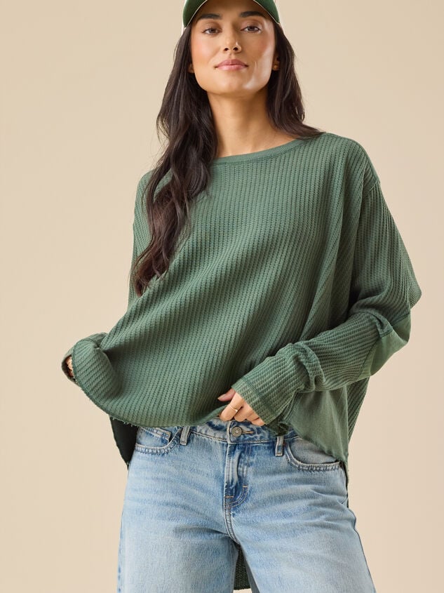 Anna Oversized Thermal Top Detail 2 - TULLABEE