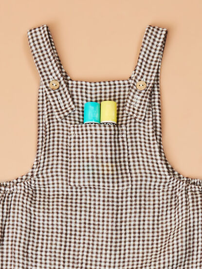 Kyle Gingham Overalls - TULLABEE