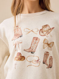 Cowgirl Cutie Mama Sweatshirt Detail 3 - TULLABEE