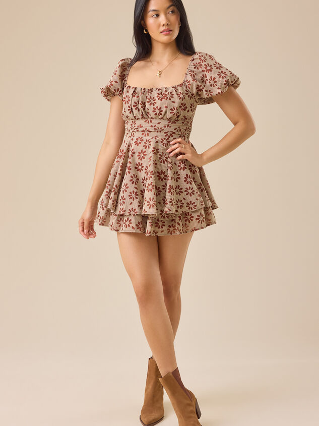 Penelope Puff Sleeve Romper Detail 3 - TULLABEE