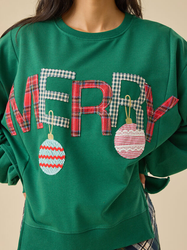 Merry Christmas Crewneck Detail 5 - TULLABEE