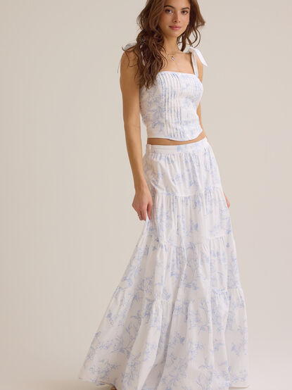 Catherine Floral Midi Skirt - TULLABEE