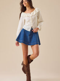 Eileen Collared Eyelet Top - TULLABEE