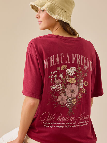 What A Friend We Have Oversized Tee - TULLABEE