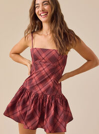Averett Plaid Mini Dress Detail 3 - TULLABEE