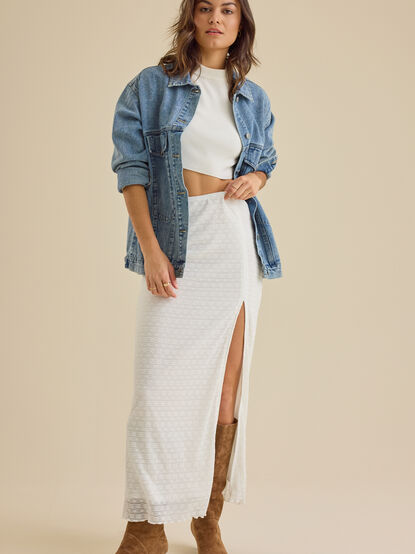 Hayes Lace Midi Skirt - TULLABEE