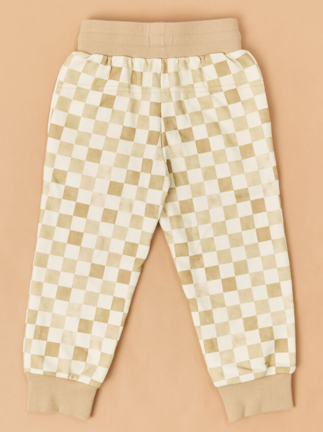 Vaughn Checkered Joggers Detail 3 - TULLABEE