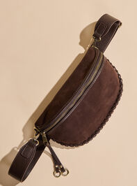 Chocolate Whipstitch Belt Bag - TULLABEE