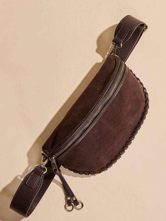 Chocolate Whipstitch Belt Bag - TULLABEE