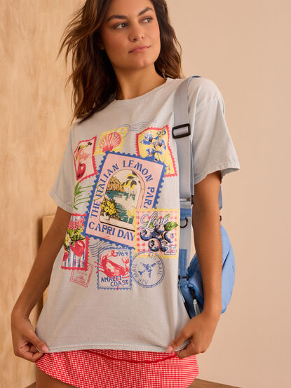 Tropic Mail Oversized Graphic Tee - TULLABEE