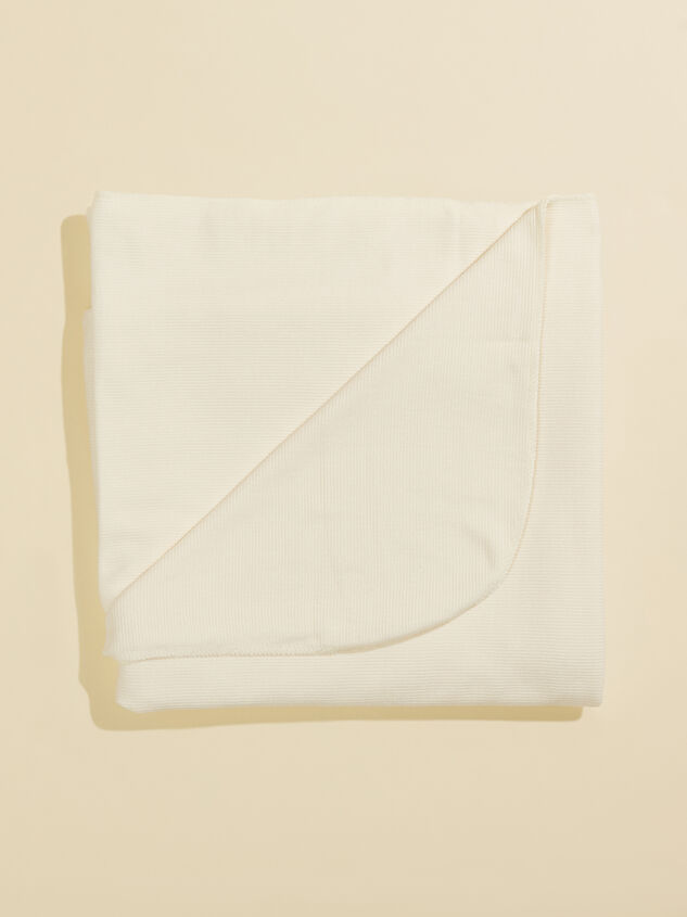 Neutral Ribbed Swaddle Detail 1 - TULLABEE