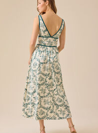 Rebeka Toile Maxi Dress Detail 5 - TULLABEE