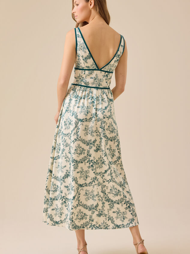 Rebeka Toile Maxi Dress Detail 5 - TULLABEE