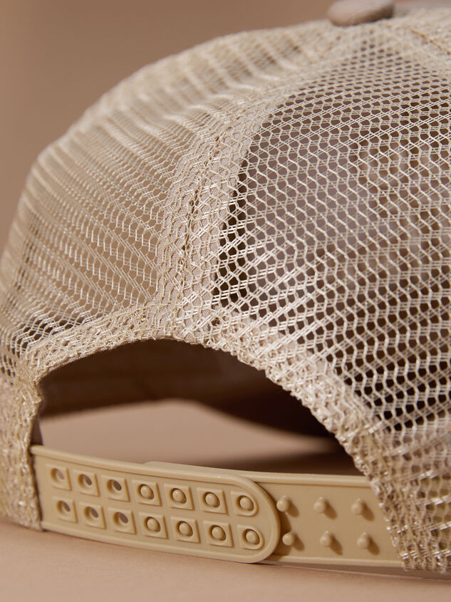 Let's Go Get Coffee Trucker Hat Detail 3 - TULLABEE