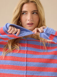 Delphine Bright Stripe Sweater Detail 3 - TULLABEE