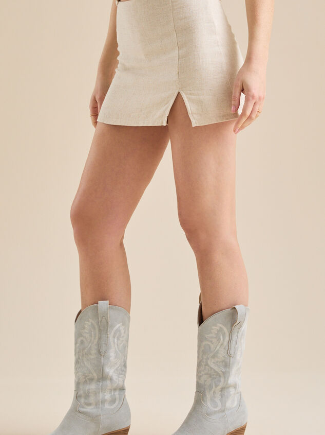 Abby Linen Skort Detail 3 - TULLABEE