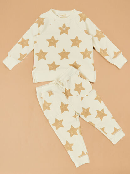 Indy Star Sweatshirt and Jogger Set - TULLABEE