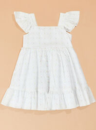 Leanna Flutter Sleeve Baby Dress Detail 2 - TULLABEE