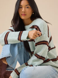 Faye Stripe Sweater Detail 2 - TULLABEE