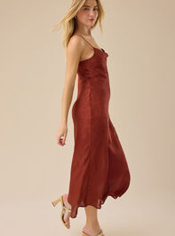Eva Satin Midi Dress Detail 3 - TULLABEE