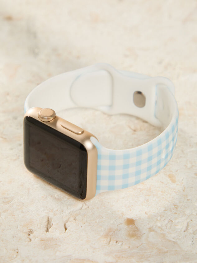 Gingham Smart Watch Band Detail 2 - TULLABEE
