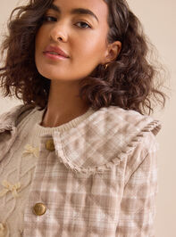 Effie Quilted Collar Jacket Detail 3 - TULLABEE