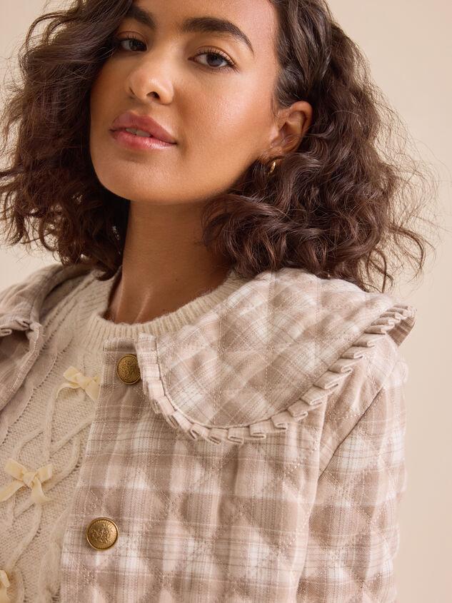 Effie Quilted Collar Jacket Detail 3 - TULLABEE