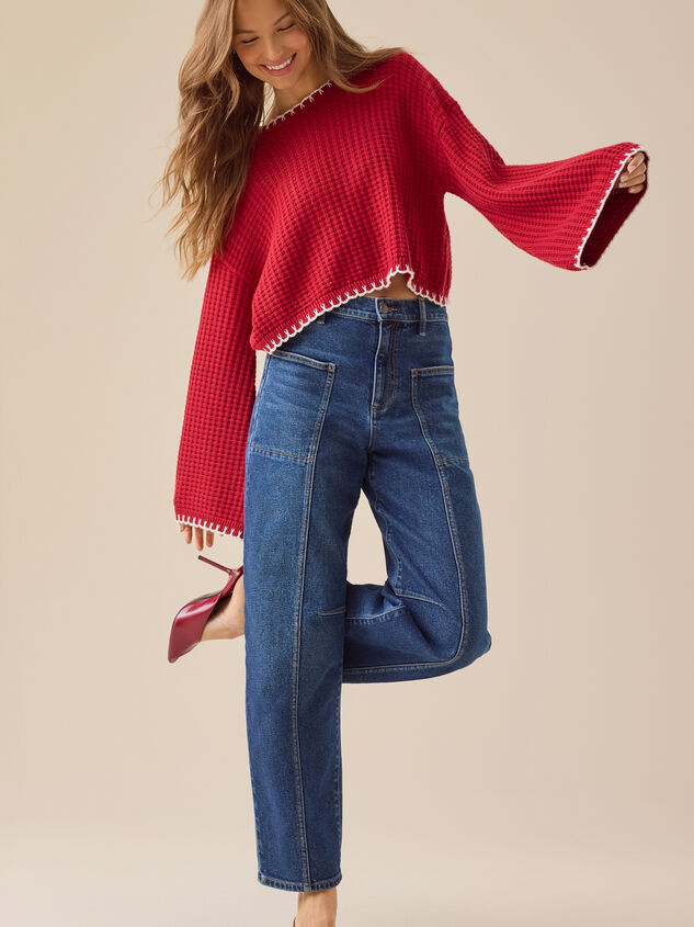 Ellis Bow Back Sweater Detail 3 - TULLABEE