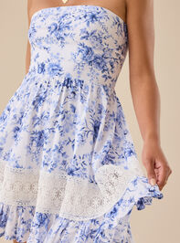 Scottlyn Strapless Floral Mini Dress Detail 4 - TULLABEE