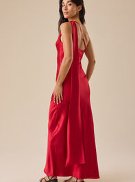 Connie Satin Maxi Dress Detail 4 - TULLABEE