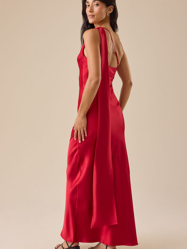 Connie Satin Maxi Dress Detail 4 - TULLABEE