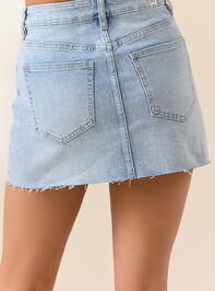 Mikayla Mini Denim Skirt Detail 5 - TULLABEE