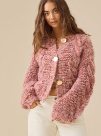 Poppie Chunky Knit Cardigan Detail 4 - TULLABEE