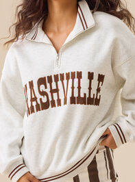 Nashville Embroidered Quarter Zip Detail 4 - TULLABEE
