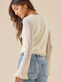 Boston Bell Sleeve Lace Top Detail 5 - TULLABEE