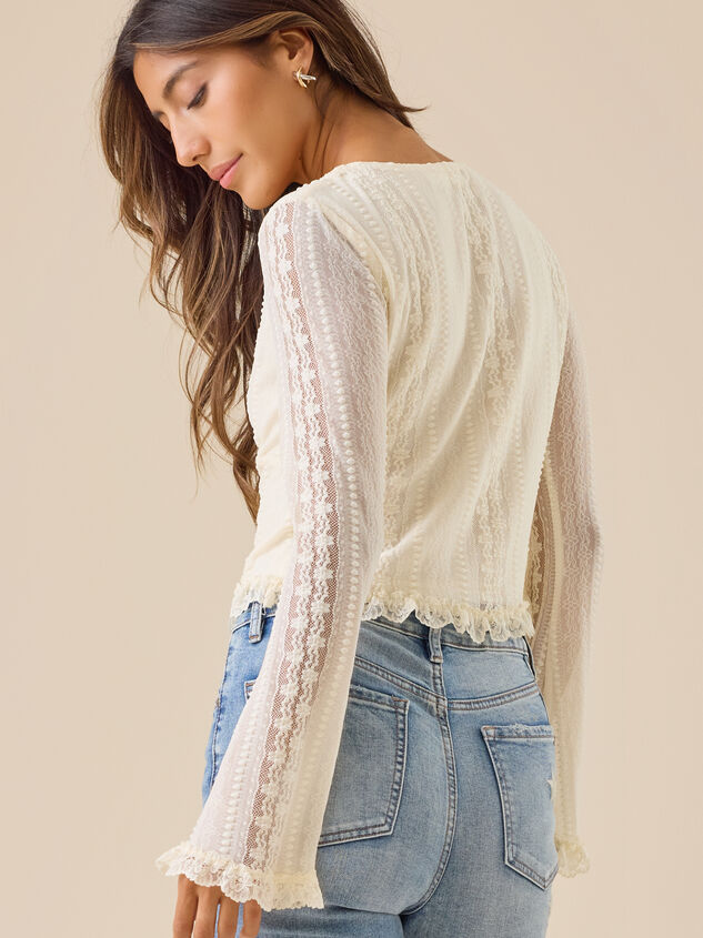 Boston Bell Sleeve Lace Top Detail 5 - TULLABEE