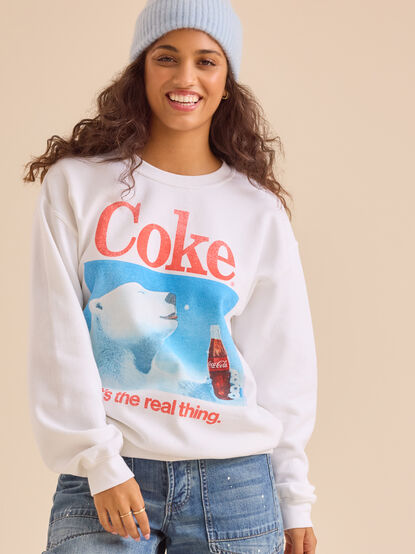 Coke Polar Bear Graphic Sweatshirt - TULLABEE