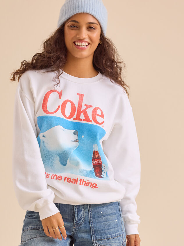 Coke Polar Bear Graphic Sweatshirt - TULLABEE