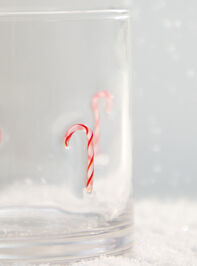 Candy Cane Juice Glass Detail 3 - TULLABEE