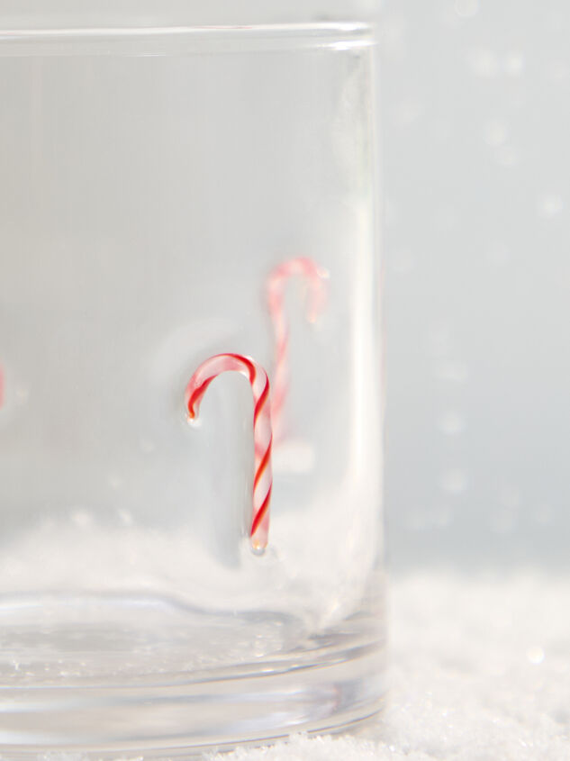 Candy Cane Juice Glass Detail 3 - TULLABEE